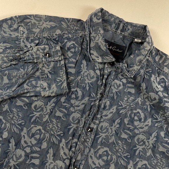 Robert Graham Modern Americana Floral Jacquard Button Up Shirt‎ 3XL Long Sleeve